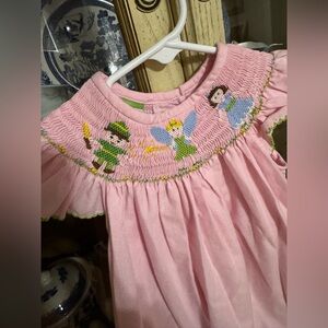 Candyland smocked Tinkerbell Peter Pan dress 2t boutique baby girls Disney